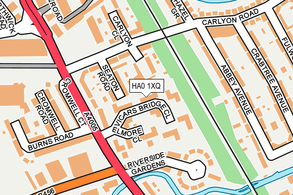 HA0 1XQ map - OS OpenMap – Local (Ordnance Survey)