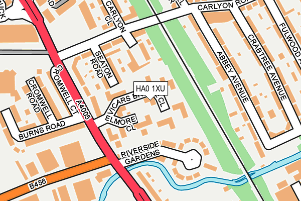 HA0 1XU map - OS OpenMap – Local (Ordnance Survey) HA0 1XU map - OS OpenMap – Local (Ordnance Survey)
