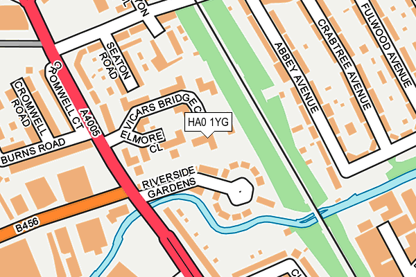 HA0 1YG map - OS OpenMap – Local (Ordnance Survey) HA0 1YG map - OS OpenMap – Local (Ordnance Survey)