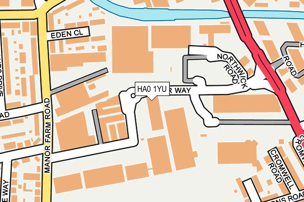 HA0 1YU map - OS OpenMap – Local (Ordnance Survey) HA0 1YU map - OS OpenMap – Local (Ordnance Survey)