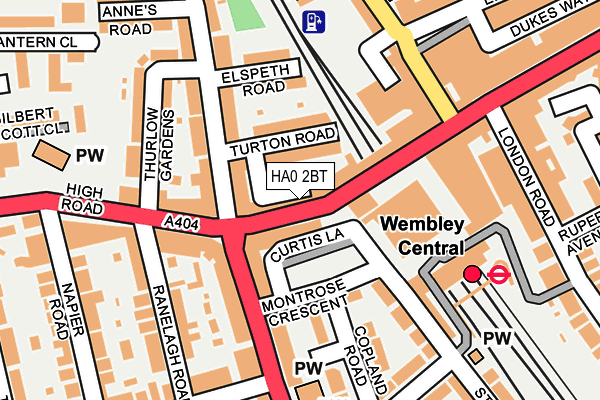 HA0 2BT map - OS OpenMap – Local (Ordnance Survey) HA0 2BT map - OS OpenMap – Local (Ordnance Survey)