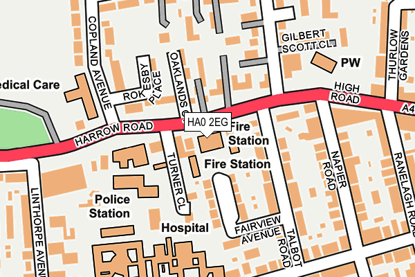 HA0 2EG map - OS OpenMap – Local (Ordnance Survey) HA0 2EG map - OS OpenMap – Local (Ordnance Survey)