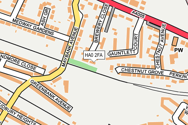 HA0 2FA map - OS OpenMap – Local (Ordnance Survey) HA0 2FA map - OS OpenMap – Local (Ordnance Survey)