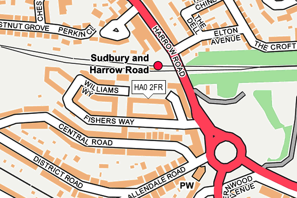 HA0 2FR map - OS OpenMap – Local (Ordnance Survey) HA0 2FR map - OS OpenMap – Local (Ordnance Survey)