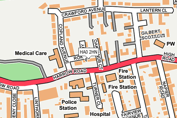 HA0 2HN map - OS OpenMap – Local (Ordnance Survey)