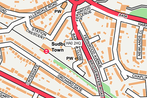 HA0 2HQ map - OS OpenMap – Local (Ordnance Survey)