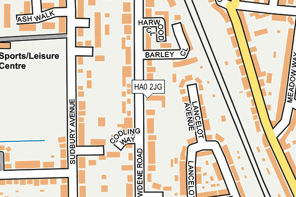 HA0 2JG map - OS OpenMap – Local (Ordnance Survey) HA0 2JG map - OS OpenMap – Local (Ordnance Survey)