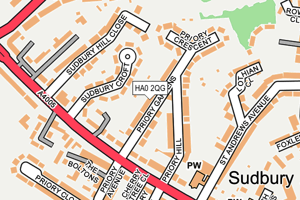 HA0 2QG map - OS OpenMap – Local (Ordnance Survey) HA0 2QG map - OS OpenMap – Local (Ordnance Survey)