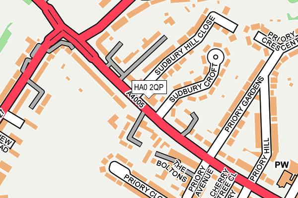 HA0 2QP map - OS OpenMap – Local (Ordnance Survey) HA0 2QP map - OS OpenMap – Local (Ordnance Survey)