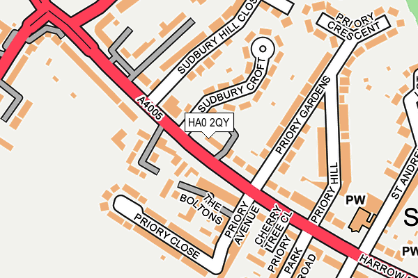 HA0 2QY map - OS OpenMap – Local (Ordnance Survey) HA0 2QY map - OS OpenMap – Local (Ordnance Survey)