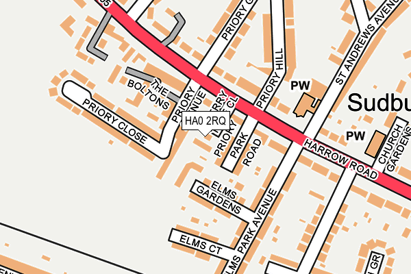 HA0 2RQ map - OS OpenMap – Local (Ordnance Survey) HA0 2RQ map - OS OpenMap – Local (Ordnance Survey)