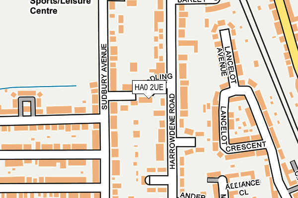 HA0 2UE map - OS OpenMap – Local (Ordnance Survey) HA0 2UE map - OS OpenMap – Local (Ordnance Survey)