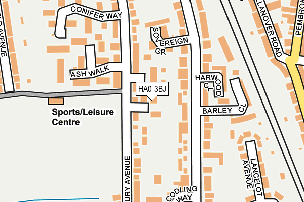 HA0 3BJ map - OS OpenMap – Local (Ordnance Survey)