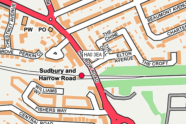 HA0 3EA map - OS OpenMap – Local (Ordnance Survey) HA0 3EA map - OS OpenMap – Local (Ordnance Survey)