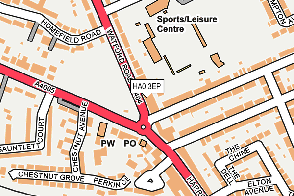HA0 3EP map - OS OpenMap – Local (Ordnance Survey) HA0 3EP map - OS OpenMap – Local (Ordnance Survey)