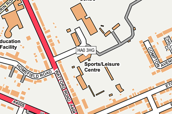 HA0 3HG map - OS OpenMap – Local (Ordnance Survey)