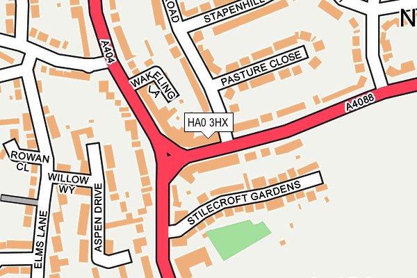 HA0 3HX map - OS OpenMap – Local (Ordnance Survey) HA0 3HX map - OS OpenMap – Local (Ordnance Survey)