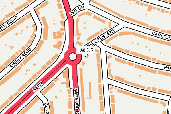 HA0 3JR map - OS OpenMap – Local (Ordnance Survey) HA0 3JR map - OS OpenMap – Local (Ordnance Survey)
