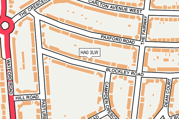 HA0 3LW map - OS OpenMap – Local (Ordnance Survey) HA0 3LW map - OS OpenMap – Local (Ordnance Survey)
