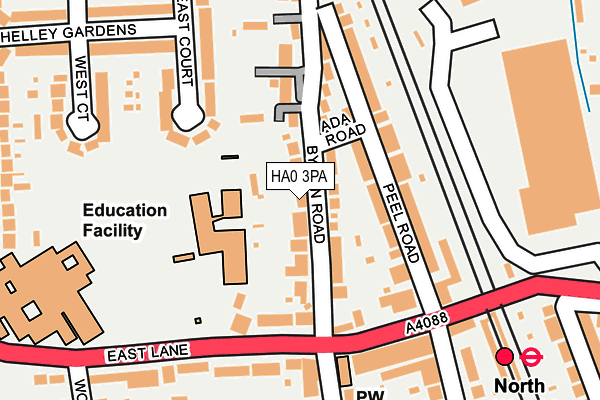 HA0 3PA map - OS OpenMap – Local (Ordnance Survey) HA0 3PA map - OS OpenMap – Local (Ordnance Survey)