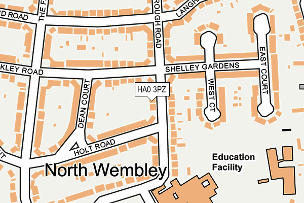 HA0 3PZ map - OS OpenMap – Local (Ordnance Survey) HA0 3PZ map - OS OpenMap – Local (Ordnance Survey)