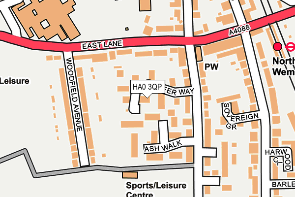 HA0 3QP map - OS OpenMap – Local (Ordnance Survey) HA0 3QP map - OS OpenMap – Local (Ordnance Survey)