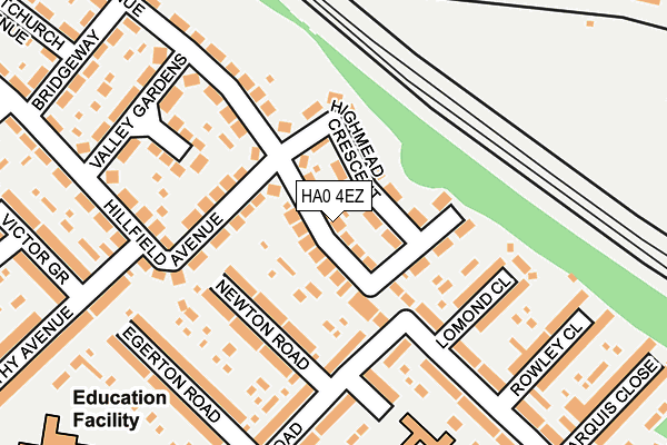 HA0 4EZ map - OS OpenMap – Local (Ordnance Survey) HA0 4EZ map - OS OpenMap – Local (Ordnance Survey)