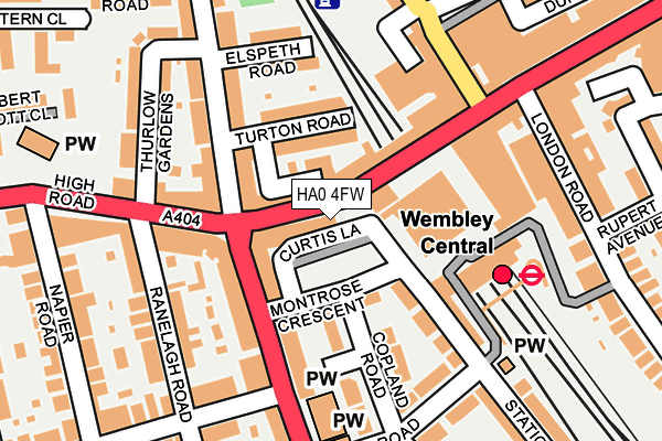 HA0 4FW map - OS OpenMap – Local (Ordnance Survey) HA0 4FW map - OS OpenMap – Local (Ordnance Survey)