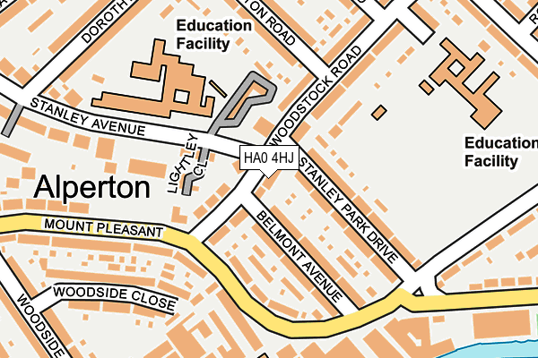 HA0 4HJ map - OS OpenMap – Local (Ordnance Survey) HA0 4HJ map - OS OpenMap – Local (Ordnance Survey)