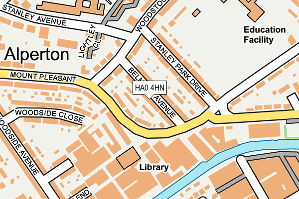 HA0 4HN map - OS OpenMap – Local (Ordnance Survey) HA0 4HN map - OS OpenMap – Local (Ordnance Survey)