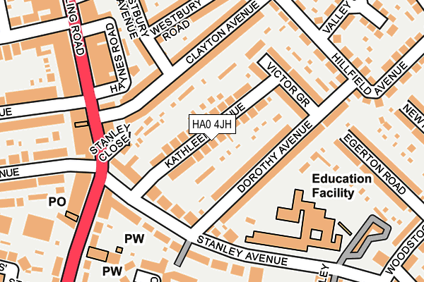 HA0 4JH map - OS OpenMap – Local (Ordnance Survey) HA0 4JH map - OS OpenMap – Local (Ordnance Survey)