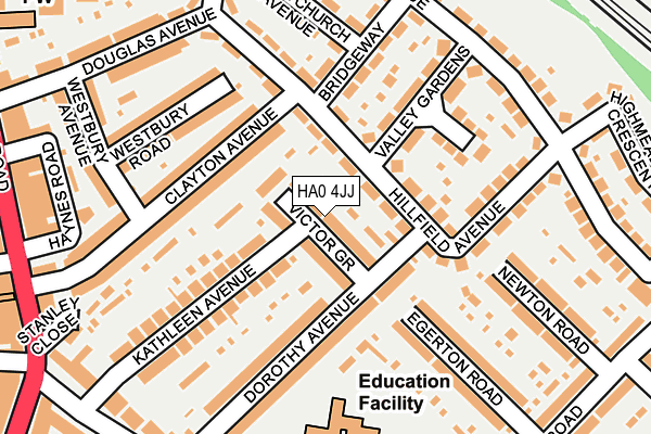 HA0 4JJ map - OS OpenMap – Local (Ordnance Survey)