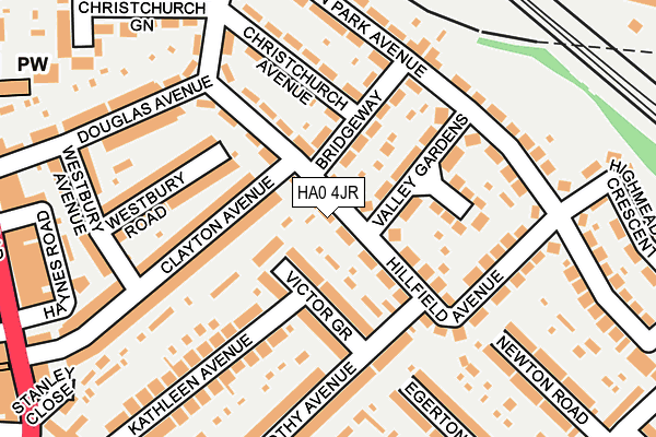 HA0 4JR map - OS OpenMap – Local (Ordnance Survey) HA0 4JR map - OS OpenMap – Local (Ordnance Survey)
