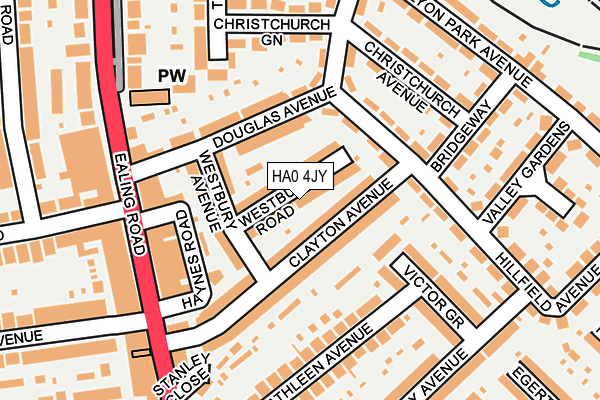 HA0 4JY map - OS OpenMap – Local (Ordnance Survey) HA0 4JY map - OS OpenMap – Local (Ordnance Survey)