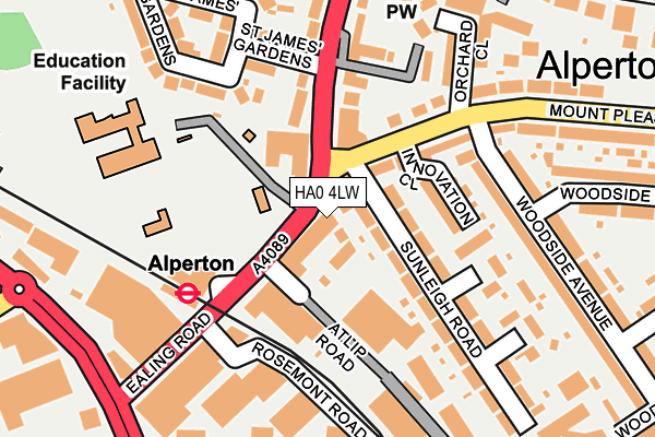HA0 4LW map - OS OpenMap – Local (Ordnance Survey) HA0 4LW map - OS OpenMap – Local (Ordnance Survey)