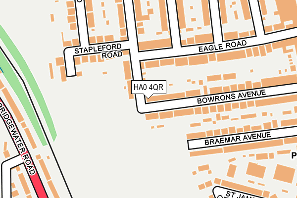 HA0 4QR map - OS OpenMap – Local (Ordnance Survey) HA0 4QR map - OS OpenMap – Local (Ordnance Survey)