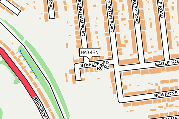 HA0 4RN map - OS OpenMap – Local (Ordnance Survey) HA0 4RN map - OS OpenMap – Local (Ordnance Survey)