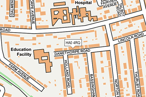 HA0 4RQ map - OS OpenMap – Local (Ordnance Survey) HA0 4RQ map - OS OpenMap – Local (Ordnance Survey)