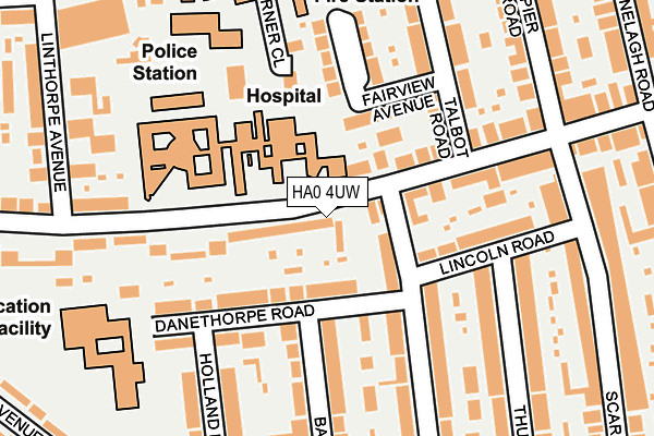 HA0 4UW map - OS OpenMap – Local (Ordnance Survey) HA0 4UW map - OS OpenMap – Local (Ordnance Survey)