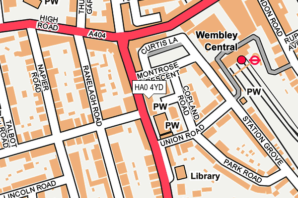 HA0 4YD map - OS OpenMap – Local (Ordnance Survey) HA0 4YD map - OS OpenMap – Local (Ordnance Survey)
