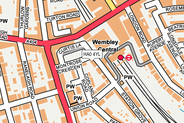 HA0 4YL map - OS OpenMap – Local (Ordnance Survey) HA0 4YL map - OS OpenMap – Local (Ordnance Survey)