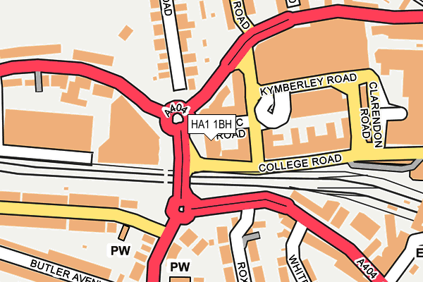 HA1 1BH map - OS OpenMap – Local (Ordnance Survey)