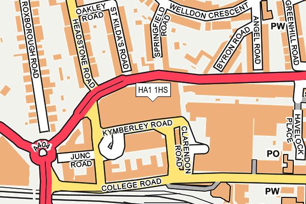 HA1 1HS map - OS OpenMap – Local (Ordnance Survey)