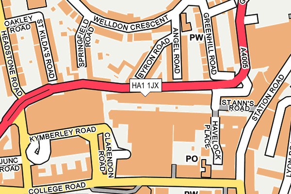 HA1 1JX map - OS OpenMap – Local (Ordnance Survey) HA1 1JX map - OS OpenMap – Local (Ordnance Survey)
