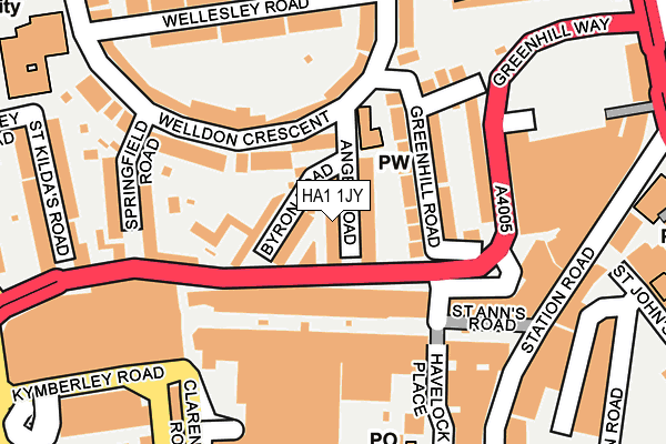 HA1 1JY map - OS OpenMap – Local (Ordnance Survey) HA1 1JY map - OS OpenMap – Local (Ordnance Survey)