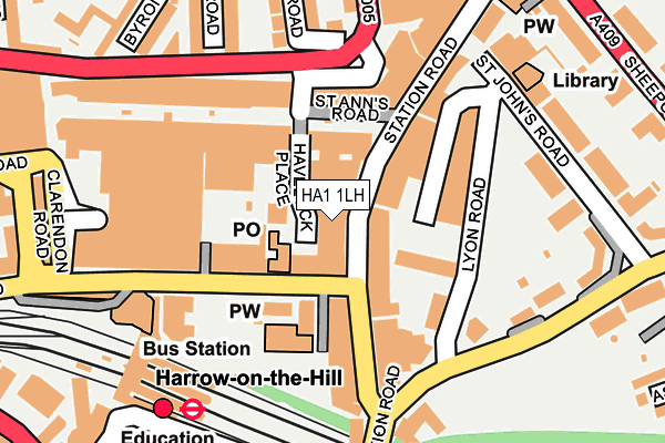 HA1 1LH map - OS OpenMap – Local (Ordnance Survey) HA1 1LH map - OS OpenMap – Local (Ordnance Survey)