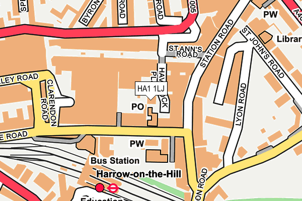 HA1 1LJ map - OS OpenMap – Local (Ordnance Survey) HA1 1LJ map - OS OpenMap – Local (Ordnance Survey)