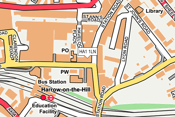 HA1 1LN map - OS OpenMap – Local (Ordnance Survey) HA1 1LN map - OS OpenMap – Local (Ordnance Survey)