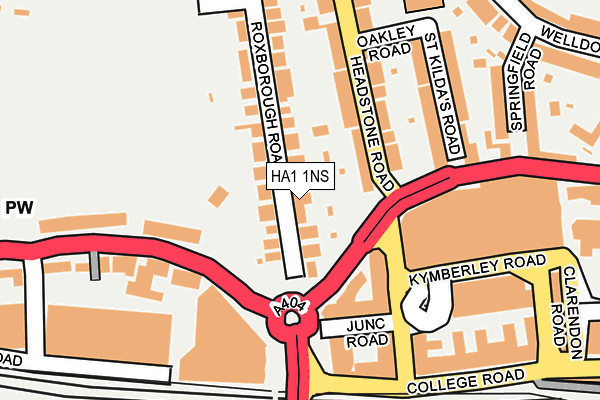 HA1 1NS map - OS OpenMap – Local (Ordnance Survey) HA1 1NS map - OS OpenMap – Local (Ordnance Survey)