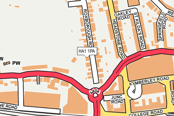 HA1 1PA map - OS OpenMap – Local (Ordnance Survey) HA1 1PA map - OS OpenMap – Local (Ordnance Survey)